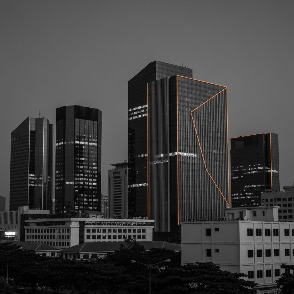 Lagos financial district skyline